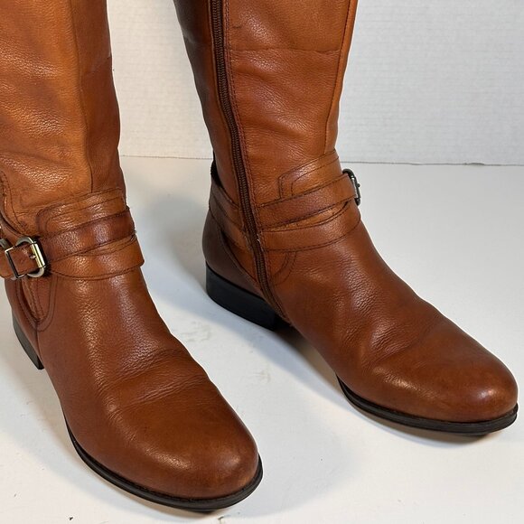 WOMEN'S BROWN LEATHER BOOTS SIZE 8 - Picture 15 of 16